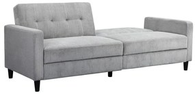 Világosszürke kordbársony kinyitható kanapé 82 cm Hartford – Støraa