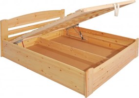 Sára " egyenes " fenyő ágyneműtartós ágy 90x200