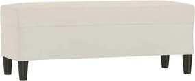 vidaXL krémszínű bársony pad 100 x 35 x 41 cm