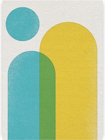 Dekoria Poszter Abstract Shapes II sárga