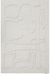 Világosszürke gyapjú szőnyeg 133x190 cm Morphic – Agnella