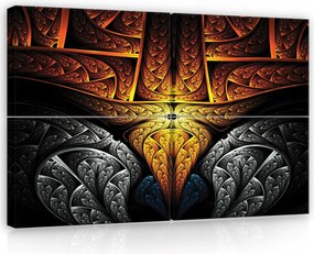 Vászonkép 120x80 Absztrakt fraktál energia fény sötétség kontraszt dinamika