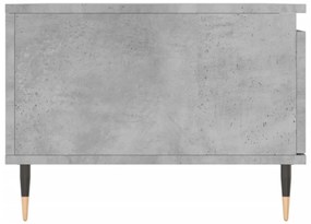 betonszürke szerelt fa dohányzóasztal 90x50x36,5 cm