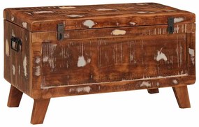 Tároló Doboz zárral 70 x 35 x 40 cm tömör újrahasznosított fa