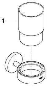 GROHE 41194000 - START pohár tartóval, 96 × 106 mm, fényes króm