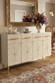 Eliz 120 - White, Travertine