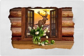 Poszterek 60x40 Méltóságteljes szarvas a réten