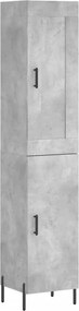 vidaXL betonszürke szerelt fa magasszekrény 34,5x34x180 cm