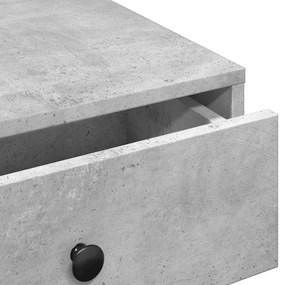 betonszürke szerelt fa dohányzóasztal 90 x 90 x 28 cm
