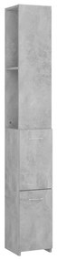 Betonszürke szerelt fa fürdőszobaszekrény 25x26,5x170 cm