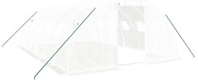 fehér acélvázas melegház 24 m² 6x4x2 m
