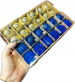 MƱanyag karĂĄcsonyfadĂsz szett 24 db-os (ĂĄtmĂ©rĆ 4cm)