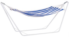 Deuba Hintaágy fém vázzal 200x80 cm - krém/kék