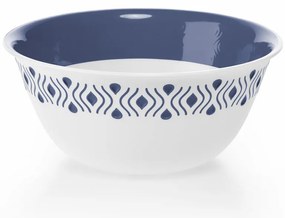 STEFANPLAST Műanyag tál Tosca 23 cm átmérőjű fehér/kék
