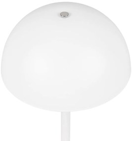 Matt fehér LED asztali lámpa fém búrával (magasság 21 cm) Munoz – Trio