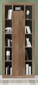 RIMINI könyves- és tárolószekrény, egyajtós – Mercure tölgy