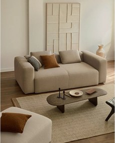 Sötétbarna tölgyfa dohányzóasztal 64x146 cm Pirita – Kave Home