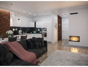 InFire - Sarok biokandalló 80x45 cm 3kW fekete