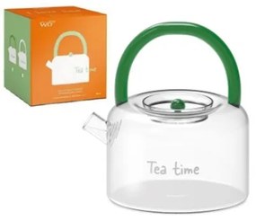 Modern Boroszilikát hőálló üveg teáskanna 900 ml Tea Time