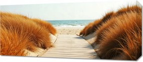 Vászonkép 70x30cm Vászonkép Hálószoba Nappaliba Panoráma Tengerpart