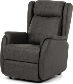 Polohovací křeslo, elektrické kabelové ovládání, černá, látka vintage, TV-L8902 BK3