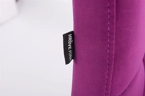 HR7009 Fukszia modern velúr szék fekete lábbal