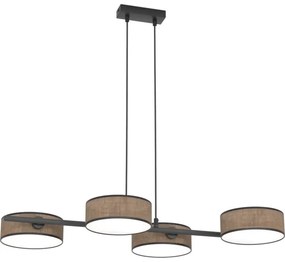 DRUMZ kábeles csillár 4xE14/10W/230V, barna