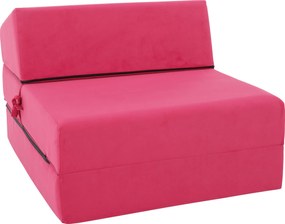 Összecsukható matrac/fotel, 2v1, rózsaszín magenta, PELOS
