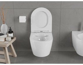 Mexen Carmen függő WC Perem nélküli WC vékony ülőkével hőre keményedő, fehér - 30880300