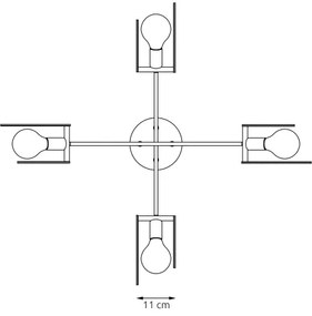 Csillár zsinóron SKIVA 4xE27/15W/230V fekete/bézs