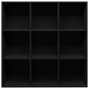 fekete szerelt fa könyvszekrény 98 x 29 x 97,5 cm