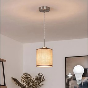 Brilagi - LED függőlámpa kábelen NUBILA 1xE27/60W/230V átm. 14 cm barna