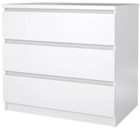 Simplicity komód 77 x 50 x 68 cm, fehér fényes