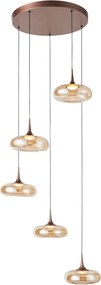 Italux modern függeszték tenele réz itxpnd-24028-5a-copp
