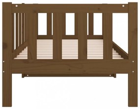 mézbarna tömör fenyőfa kanapéágy 80 x 200 cm