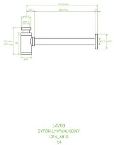 Laveo Laveo, palackmosogató szifon, rózsaszín arany, LAV-CKS_861D