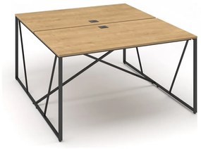 ProX asztal 138 x 163 cm, burkolattal, hamilton tölgy / grafit