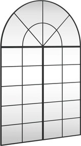 vidaXL fekete ívelt vas fali tükör 100x150 cm