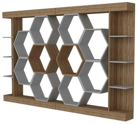 Regál Salix (fehér + dió) . 1102598