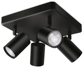 WiZ - LED RGBW Dimmelhető spotlámpa IMAGEO 4xGU10/4,9W/230V fekete Wi-Fi