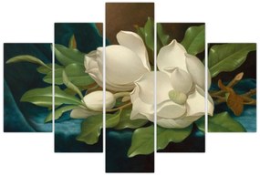 Kép - Martin Johnson Heade, Giant Magnolias on a Blue Velvet Cloth, reprodukciók (150x105 cm)