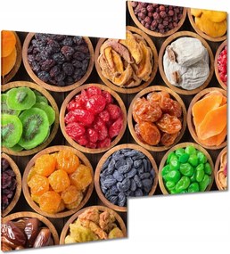 Vászonkép 60x60 Aszalt gyümölcsök tálakban