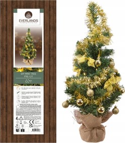 Mini LED-es mƱfenyĆ kaspĂłban arany dĂszĂtĂ©ssel dekoratĂv 60cm