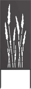 vidaXL Kertvédő vászon Fekete 50 x 140 cm Hidegen hengerelt acél