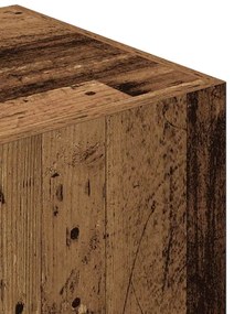 vidaXL antik fa színű szerelt fa ruhásszekrény 90x52x200 cm