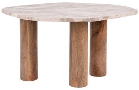 Tárolóasztal márvány dekoros asztallappal 50x75 cm Organic – Leitmotiv