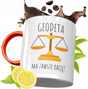 Narancssárga Bögre Földmérőnek Ajándék fényképes nyomtatással