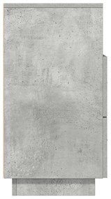2 db betonszürke éjjeliszekrény 2 fiókkal 36x36x68 cm
