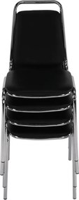 Szék tárgyalóterembe, fekete textilbőr, ZEKI