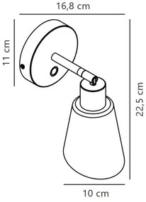 Nordlux - Fali spotlámpa MOLLI 1xE14/25W/230V